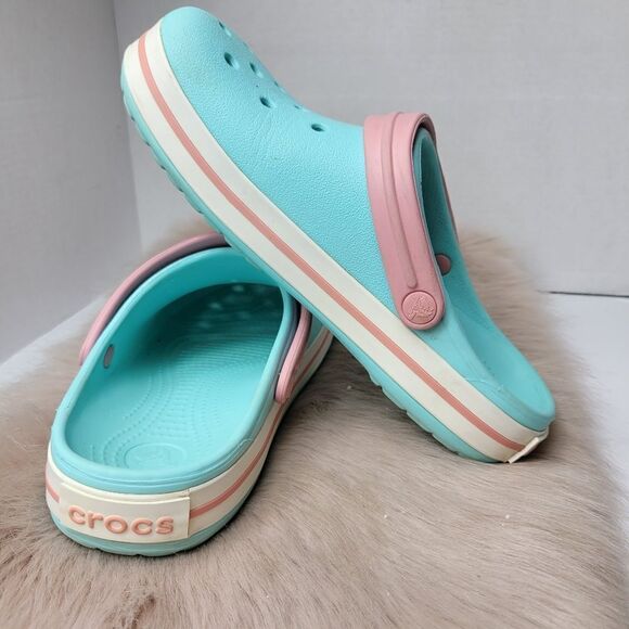 Crocs Cotton Candy Blue Slip On Waterproof Clogs  Shoes W7 M9 - Picture 6 of 9
